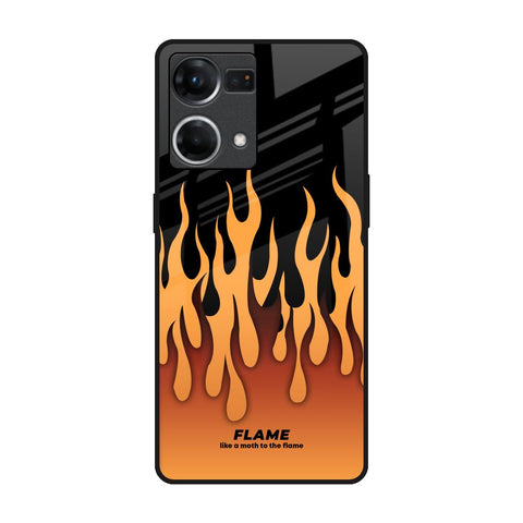 Fire Flame Glossy Case for Oppo F21s Pro