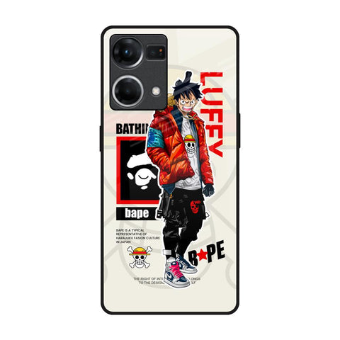 Bape Luffy Glossy Case for Oppo F21s Pro