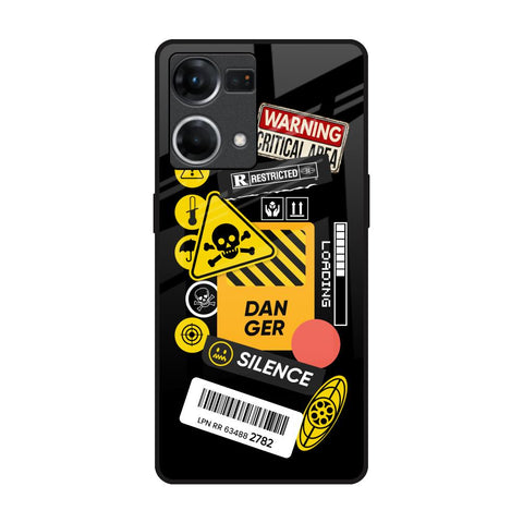 Danger Signs Glossy Case for Oppo F21s Pro