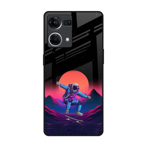 Retro Astronaut Glossy Case for Oppo F21s Pro