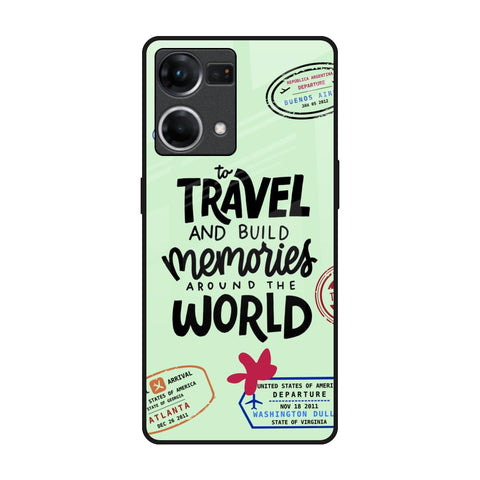 Travel Stamps Glossy Case for Oppo F21s Pro