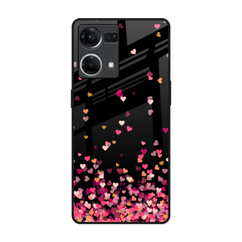 Heart Rain Fall Glossy Case For Oppo F21s Pro