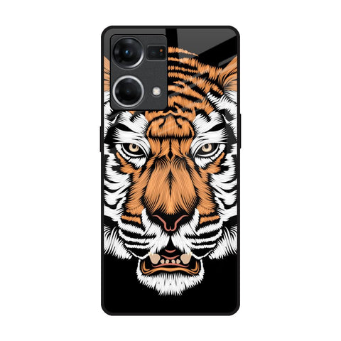 Angry Tiger Glossy Case For Oppo F21s Pro