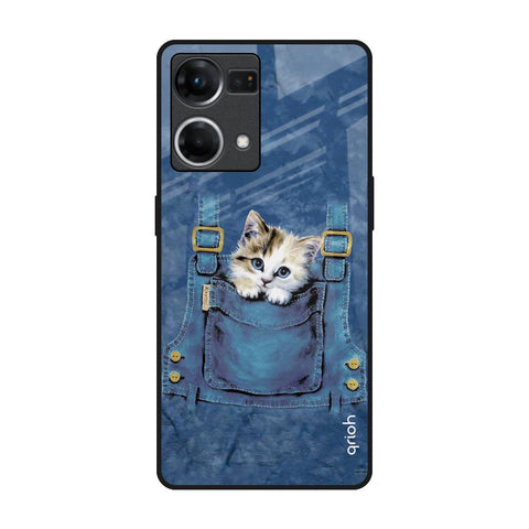 Kitty In Pocket Glossy Case For Oppo F21s Pro