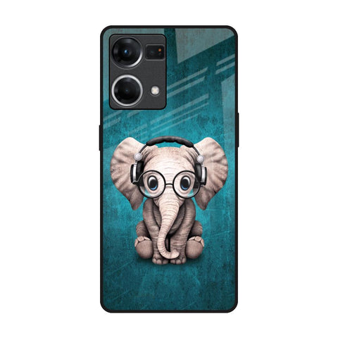 Adorable Baby Elephant Glossy Case For Oppo F21s Pro