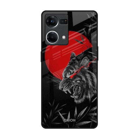 Red Moon Tiger Glossy Case for Oppo F21s Pro