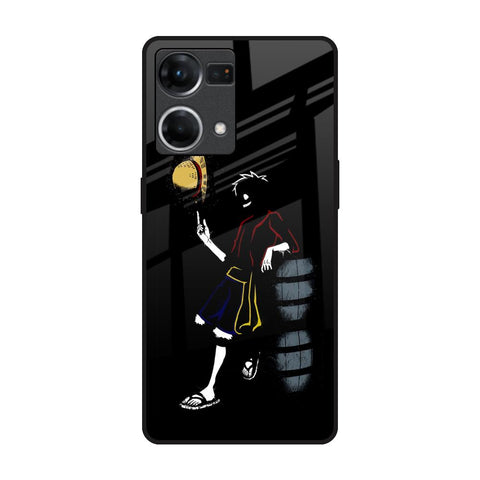 Luffy Line Art Glossy Case for Oppo F21s Pro