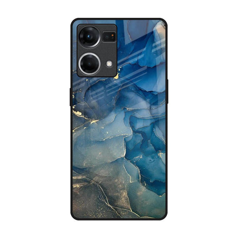 Blue Cool Marble Glossy Case for Oppo F21s Pro