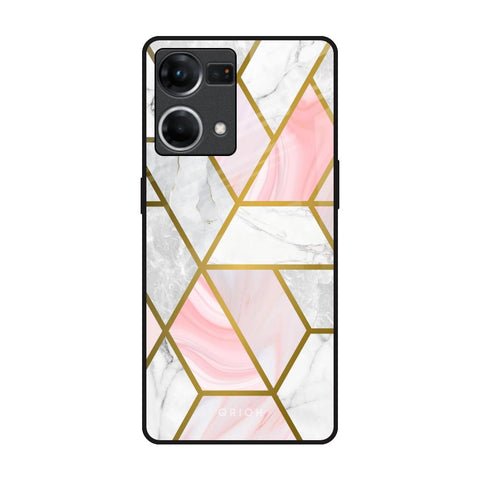 Geometrical Marble Glossy Case for Oppo F21s Pro