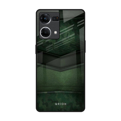 Green Leather Glossy Case for Oppo F21s Pro