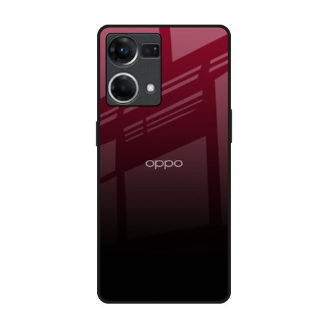 Wine Red Glossy Case For Oppo F21s Pro