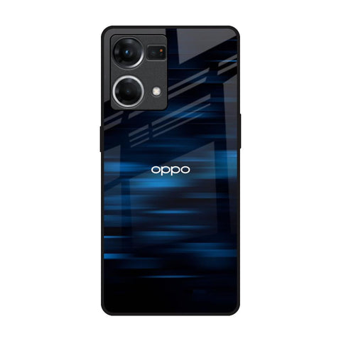 Blue Rough Abstract Glossy Case for Oppo F21s Pro