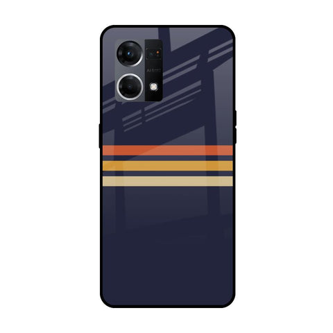 Tricolor Stripes Glossy Case For Oppo F21s Pro