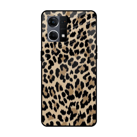 Leopard Seamless Glossy Case For Oppo F21s Pro
