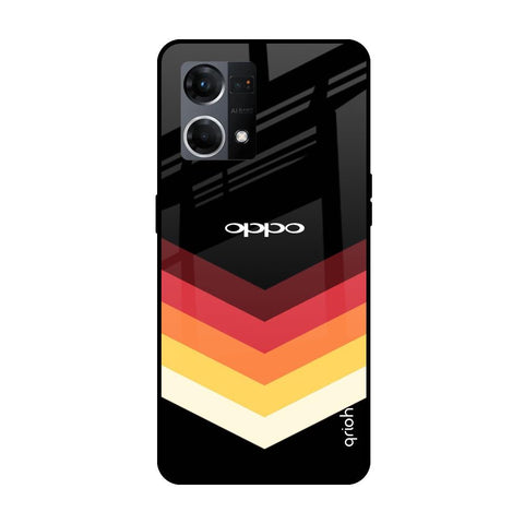 Abstract Arrow Pattern Glossy Case For Oppo F21s Pro