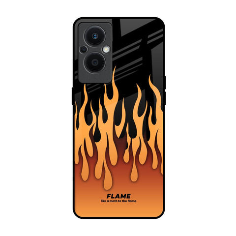 Fire Flame Glossy Case for Oppo F21s Pro 5G