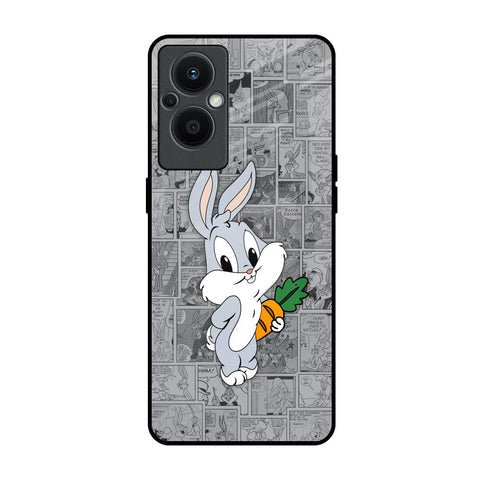 Cute Baby Bunny Glossy Case for Oppo F21s Pro 5G