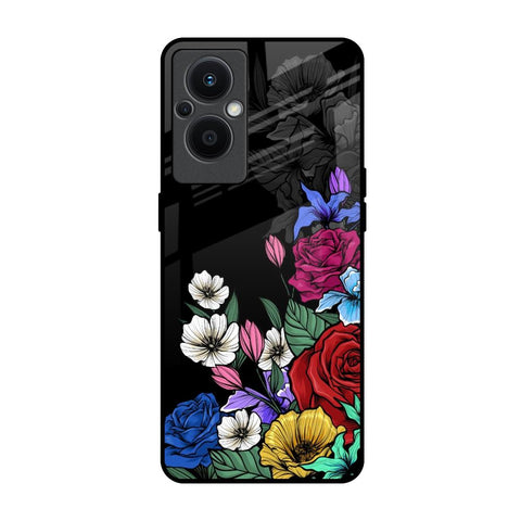 Rose Flower Bunch Art Glossy Case for Oppo F21s Pro 5G