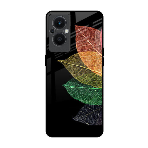 Colorful Leaves Glossy Case for Oppo F21s Pro 5G