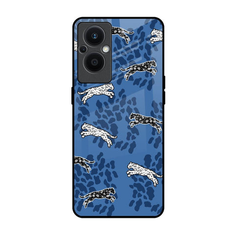 Blue Cheetah Glossy Case for Oppo F21s Pro 5G
