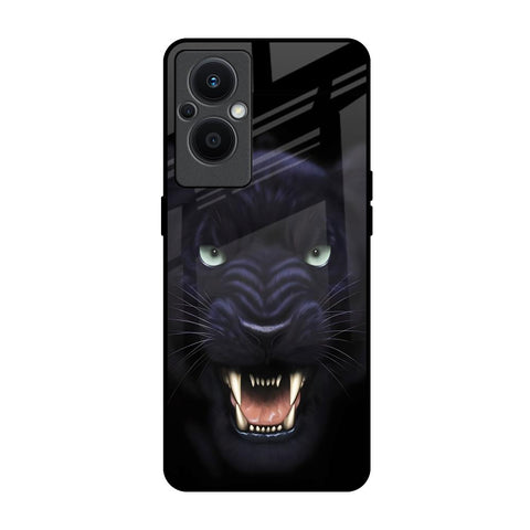 Angry Black Leopard Glossy Case for Oppo F21s Pro 5G