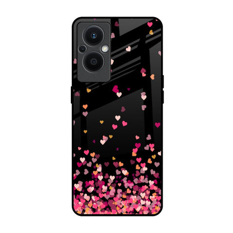 Heart Rain Fall Glossy Case For Oppo F21s Pro 5G