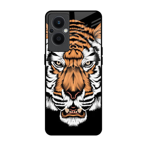 Angry Tiger Glossy Case For Oppo F21s Pro 5G