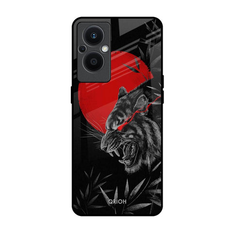 Red Moon Tiger Glossy Case for Oppo F21s Pro 5G