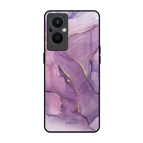 Purple Gold Marble Glossy Case for Oppo F21s Pro 5G