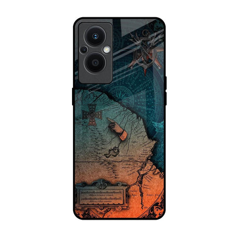 Geographical Map Glossy Case for Oppo F21s Pro 5G