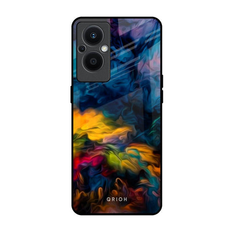 Multicolor Oil Painting Glossy Case for Oppo F21s Pro 5G
