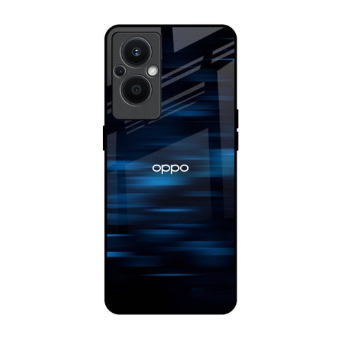 Blue Rough Abstract Glossy Case for Oppo F21s Pro 5G
