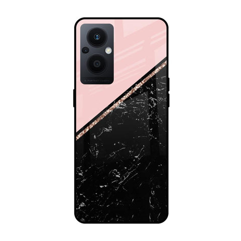 Marble Texture Pink Glossy Case For Oppo F21s Pro 5G