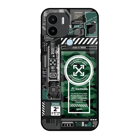 Green Camo Circuit Glossy Case for Redmi A1 Plus