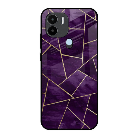 Geometric Purple Glossy Case For Redmi A1 Plus