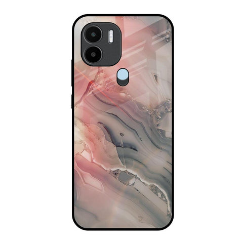 Pink And Grey Marble Glossy Case For Redmi A1 Plus