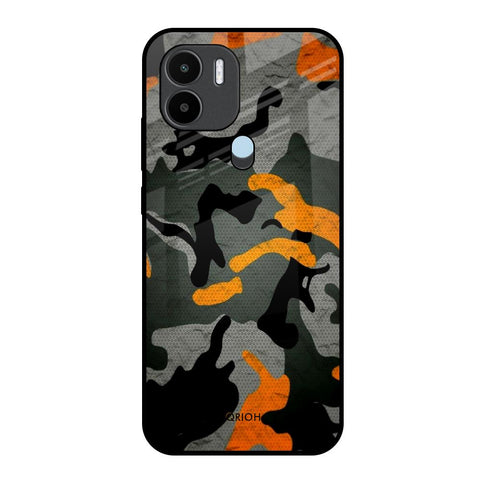 Camouflage Orange Glossy Case For Redmi A1 Plus