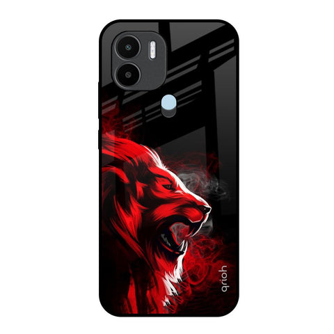 Red Angry Lion Glossy Case for Redmi A1 Plus