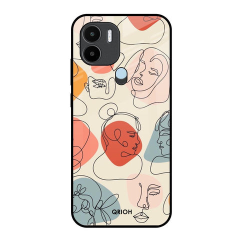 Abstract Faces Glossy Case for Redmi A1 Plus