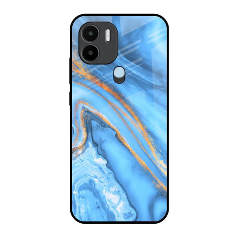 Vibrant Blue Marble Glossy Case for Redmi A1 Plus