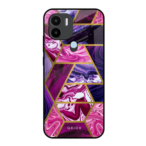Electroplated Geometric Marble Glossy Case for Redmi A1 Plus