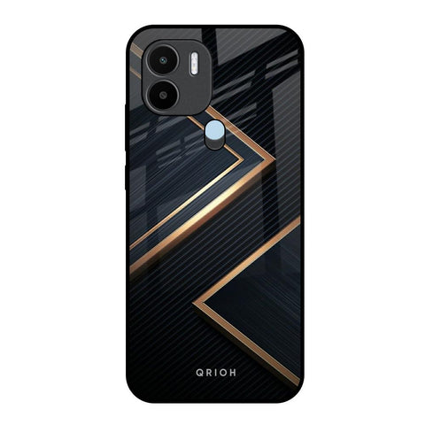 Sleek Golden & Navy Glossy Case for Redmi A1 Plus
