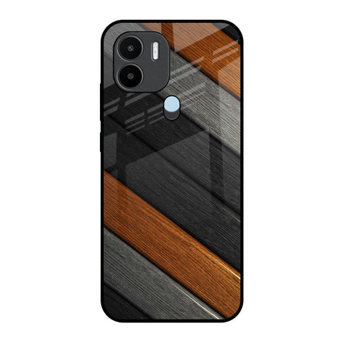 Tri Color Wood Glossy Case for Redmi A1 Plus