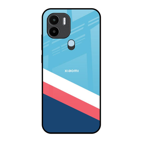 Pink & White Stripes Glossy Case For Redmi A1 Plus