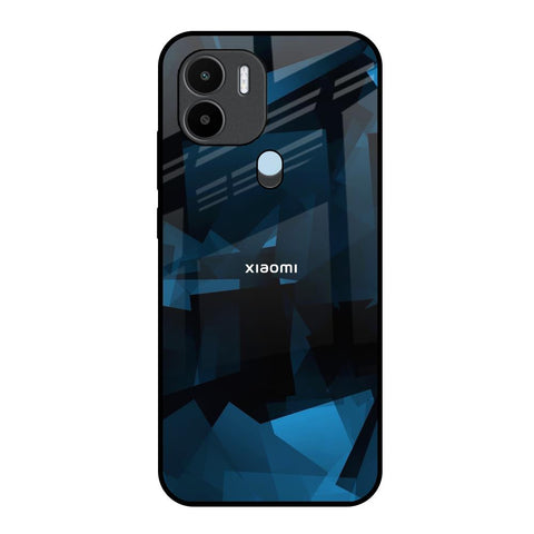 Polygonal Blue Box Glossy Case For Redmi A1 Plus