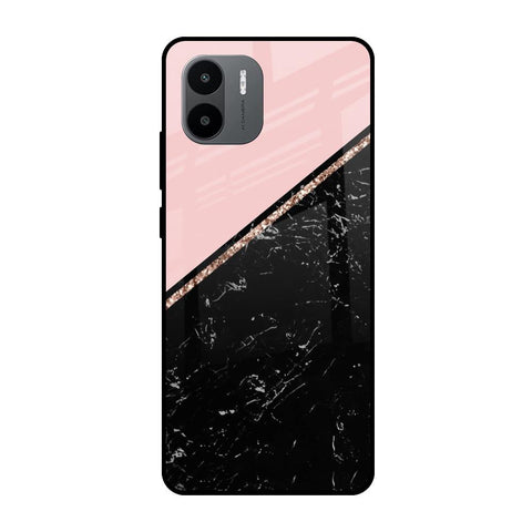 Marble Texture Pink Glossy Case For Redmi A1 Plus