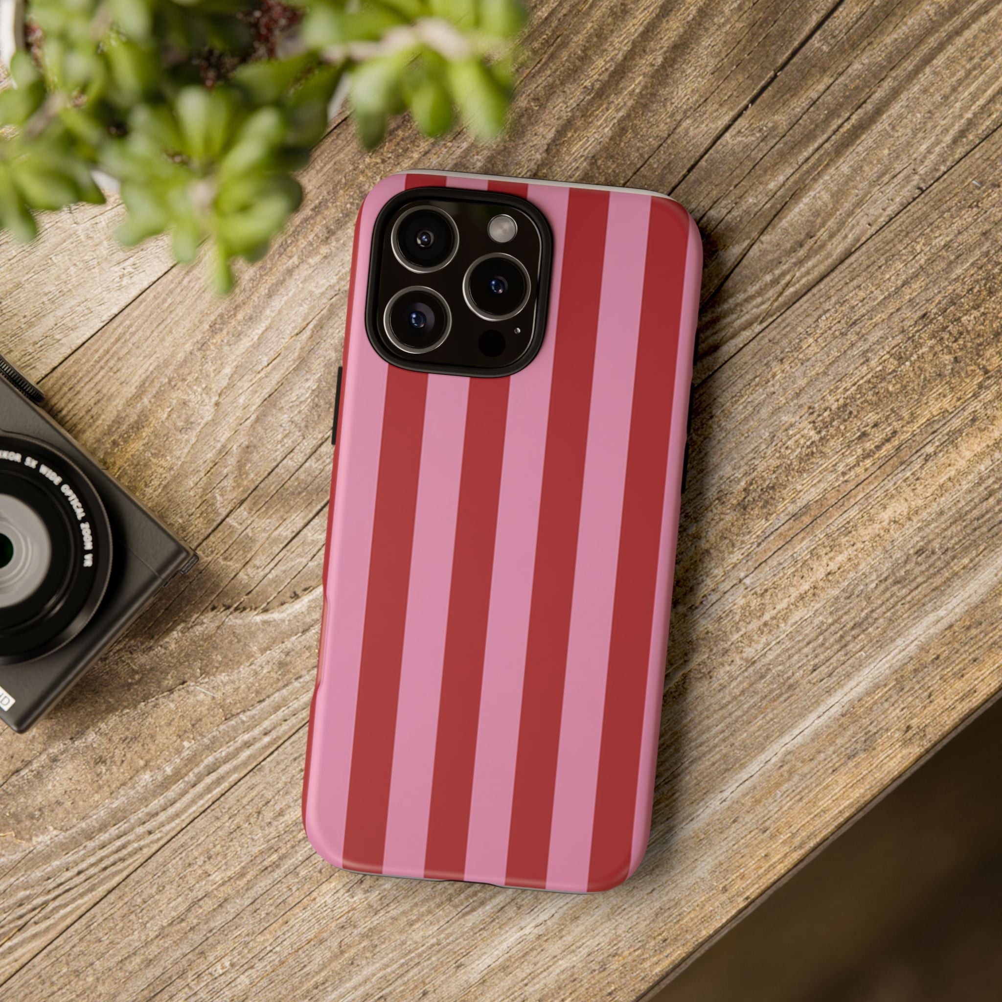 Pink Stripes Tough Case  Available For All iPhone Models