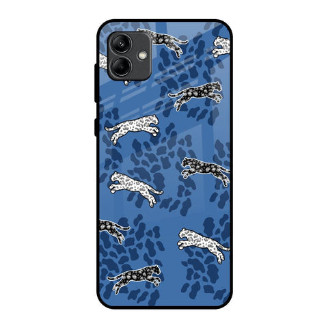 Blue Cheetah Glossy Case for Samsung Galaxy A04