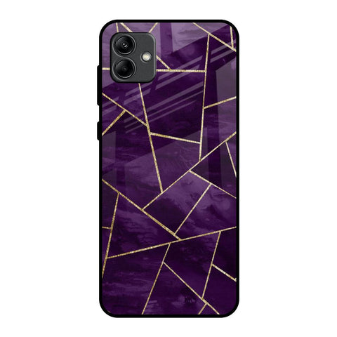 Geometric Purple Glossy Case For Samsung Galaxy A04