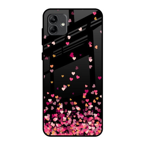 Heart Rain Fall Glossy Case For Samsung Galaxy A04
